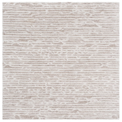 Ebony 927 Hand Tufted Wool/Cotton Abstract Rug in Light Brown/Ivory
