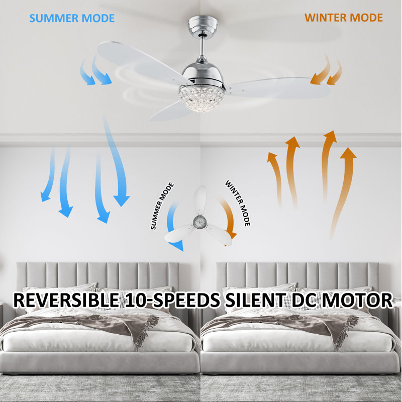 Friedmut 48'' Ceiling Fan with LED Lights