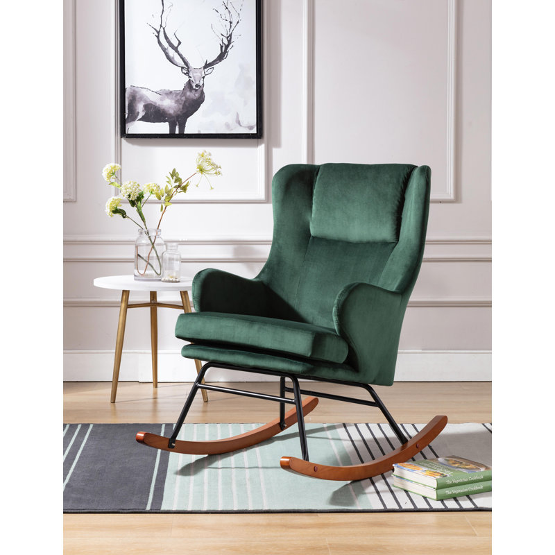 Velvet Armchair, Green