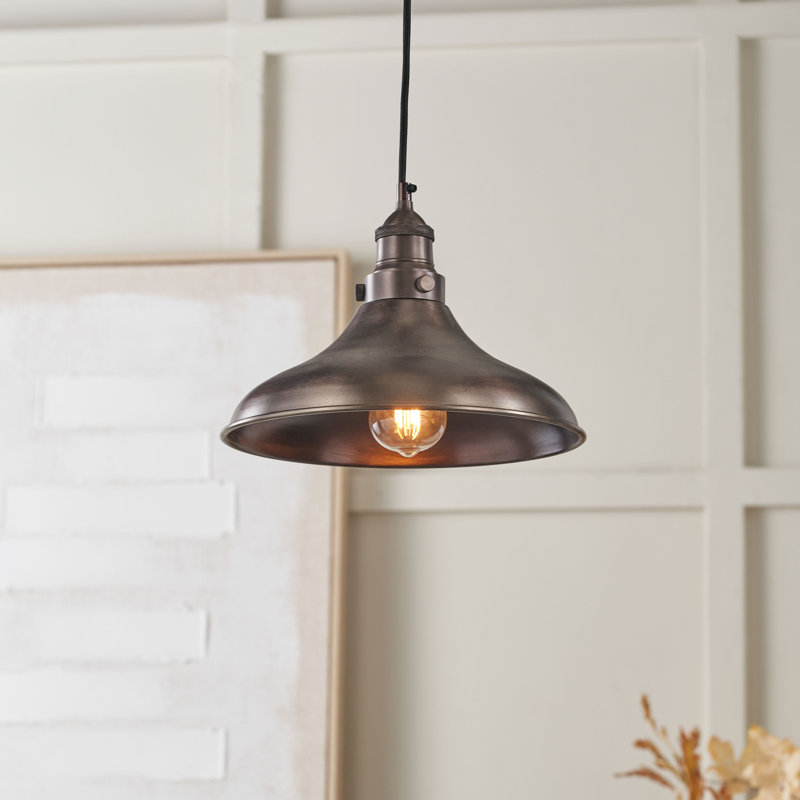 1 - Light Bowl Pendant, Bronze