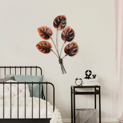 Hand-Painted Decorative Metal Wall Accessory, 26.4 x 39.4 x 1.6 inches | 100% Metal Construction, Weight: 3.3 lbs | Unique Design with Color Variations, Perfect for Living Room & Office Décor, Durable & Stylish