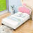 Upholstered Platform Bed With Crown Headboard-68292828-106647436