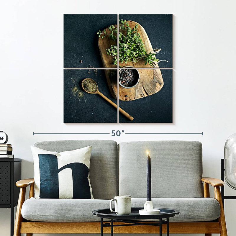 Yarlin Kitchen Herbs, 32" H x 32" W