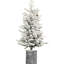 Arbre de Noël enneigé de 2 pi avec 30 lumières DEL chaudes, 189 pointes réalistes et 3 branches de pin pour un décor de table festif avec tablettes de 24 pouces