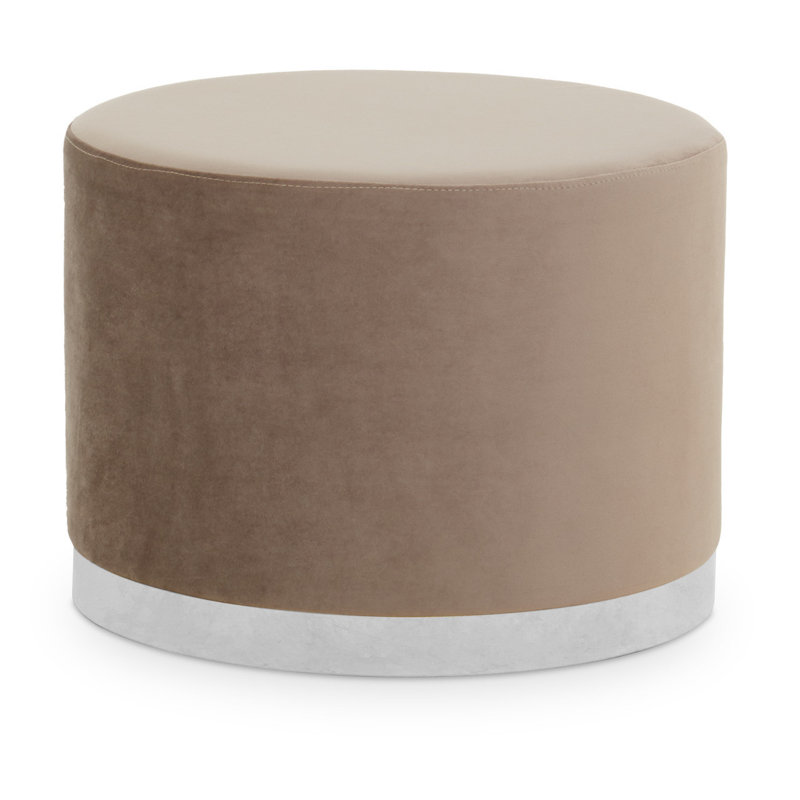 Aidan-Joseph Accent Stool, Silver, Mink
