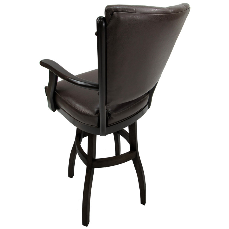 Gencay Swivel Wood Bar Stool 30" Seat, Bar Stool (30” Seat Height)