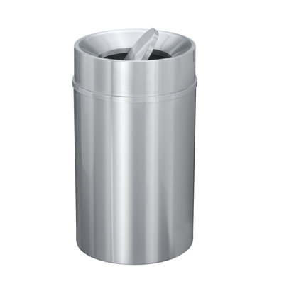 Poubelle Glaro Tip Action - 33 gallons - Finition entièrement en aluminium satiné