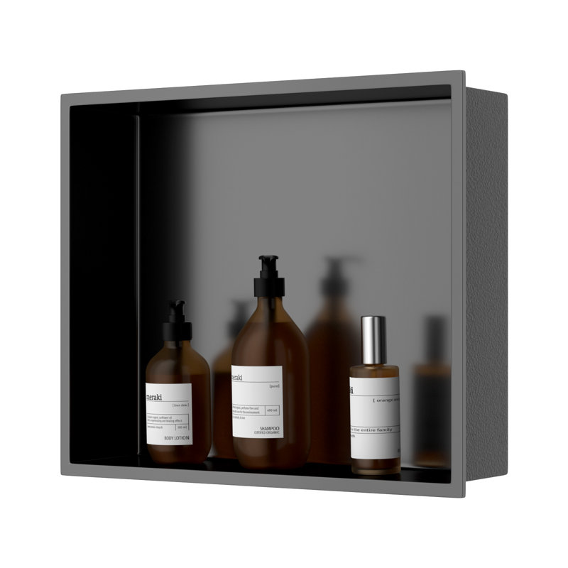 Niche murale en acier inoxydable 18 po x 14 po rectangulaire H 18 po x 14 po pour rangement de salle de bain