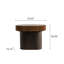Modern Round Nesting Coffee Table Of 2 With Handmade Wave Stripe, Great For Living Room As Side Or Bedside Table, Strong Solid Wood + , Simple Installation Plan 2, Unique Stripe Edge, Versatile