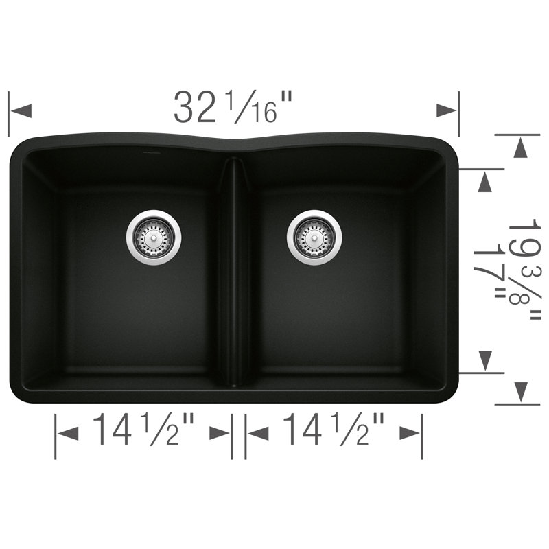 BLANCO DIAMOND U 2 NOIR Charbon, Noir charbon