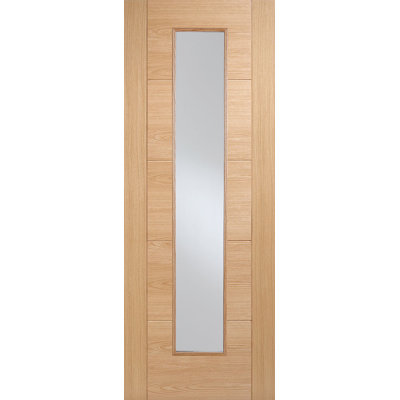 Vancouver Glazed Long Light Prefinished Oak Internal Door