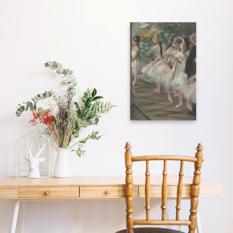 Le Ballet, vers 1880. Estampe d'art mural contemporain abstraite impressionniste., H 24 po x l 16 po