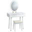 Ensemble coiffeuse avec tabouret et miroir Brassfield-1085366432