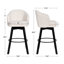 Tabouret de bar pivotant rembourré 29,5 po Langton-112510856