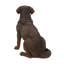 Statue de chien retriever brun assis-1866029698