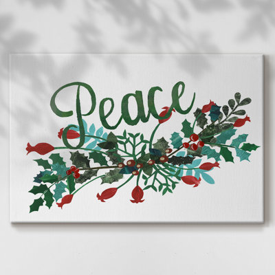 Cut Wreath Christmas II -Gallery Wrapped Cavas