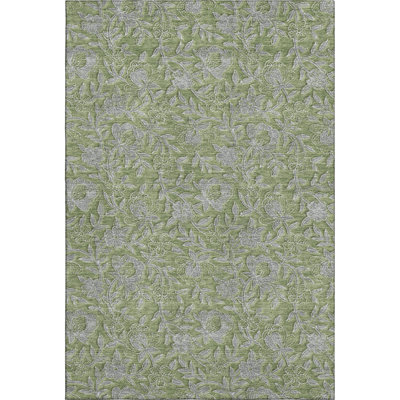 Premium Machine Washable Prisco Olive Rug