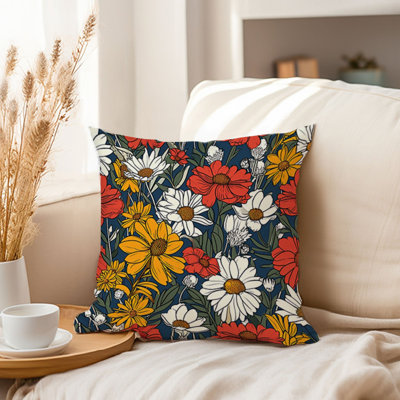 Motif floral rétro de fleurs sauvages I