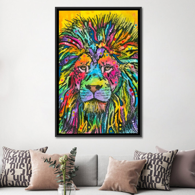 « pavonia », impression sur toile, H 26 po x l 18 po x P 1,5 po, Toile avec cadre noir
