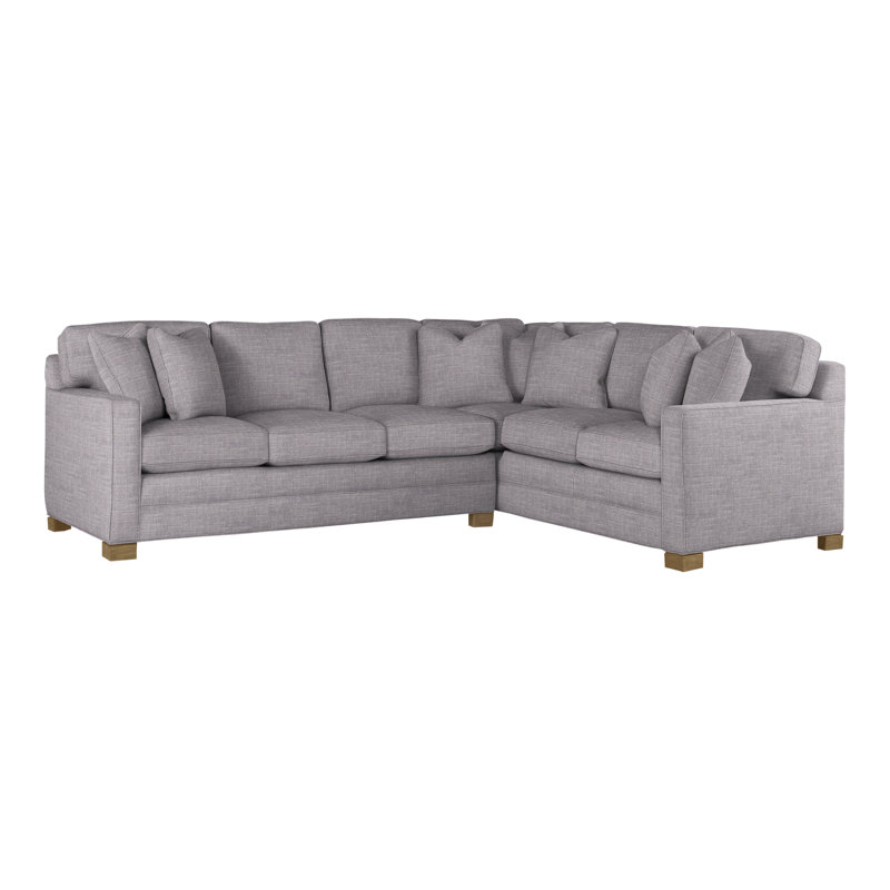American Bungalow 2-Piece Hillcrest L-Sectional, Nomad Slate Crypton® Chenille, Hampton