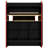 Full-Size Wood Gaming Loft Bed with Desk, Storage, LED Lights & Charging Station, Black