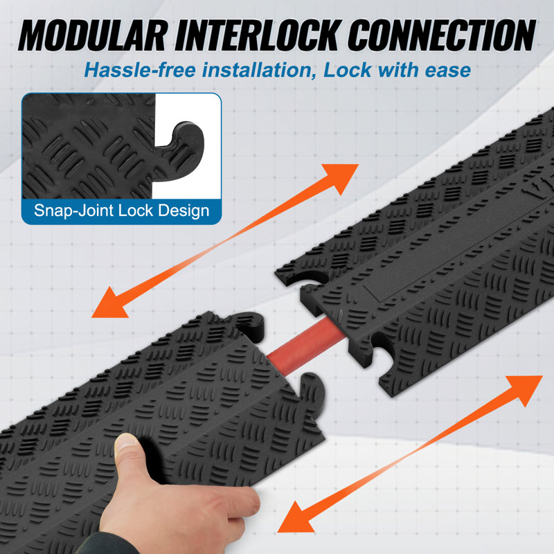 VEVOR Rubber 39.37'' L Threshold Ramp