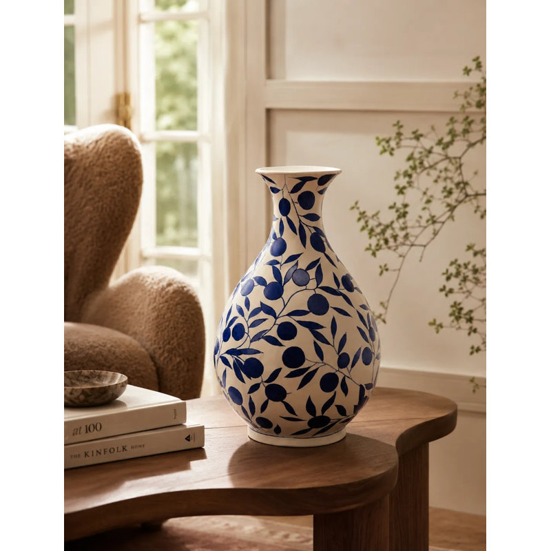 Grand vase bleu Olivia, Grand, Dusty Blue