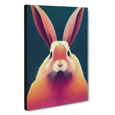 Rabbit Portrait - Wrapped Canvas