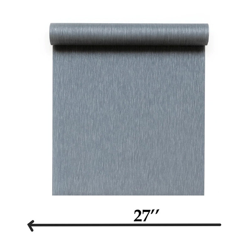 Rouleaux de papier peint texturé moderne gris foncé texturé Stia