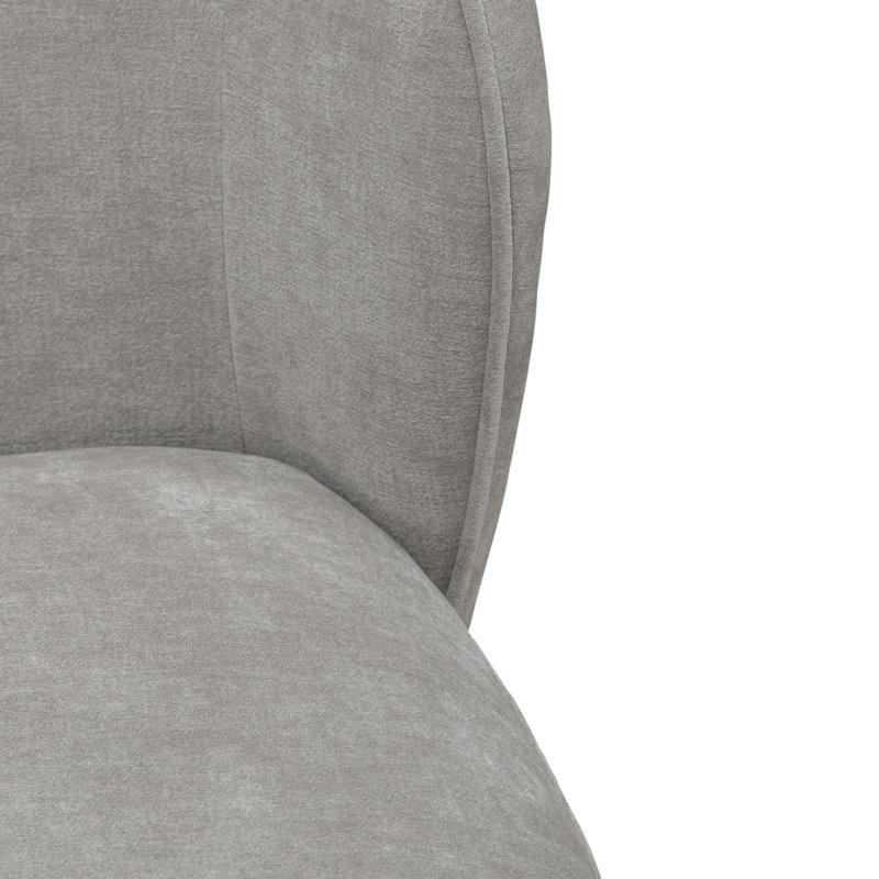 Faouzi Accent Dining Chair W/ Casters, Gray Polyester