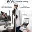 Height Adjustable Rolling Laptop Desk Cart - Ergonomic Mobile Standing Desk for Home Office, Gaming & Studio, Foldable Aluminum Laptop Table with Locking Wheels & 360° Swivel, Silver