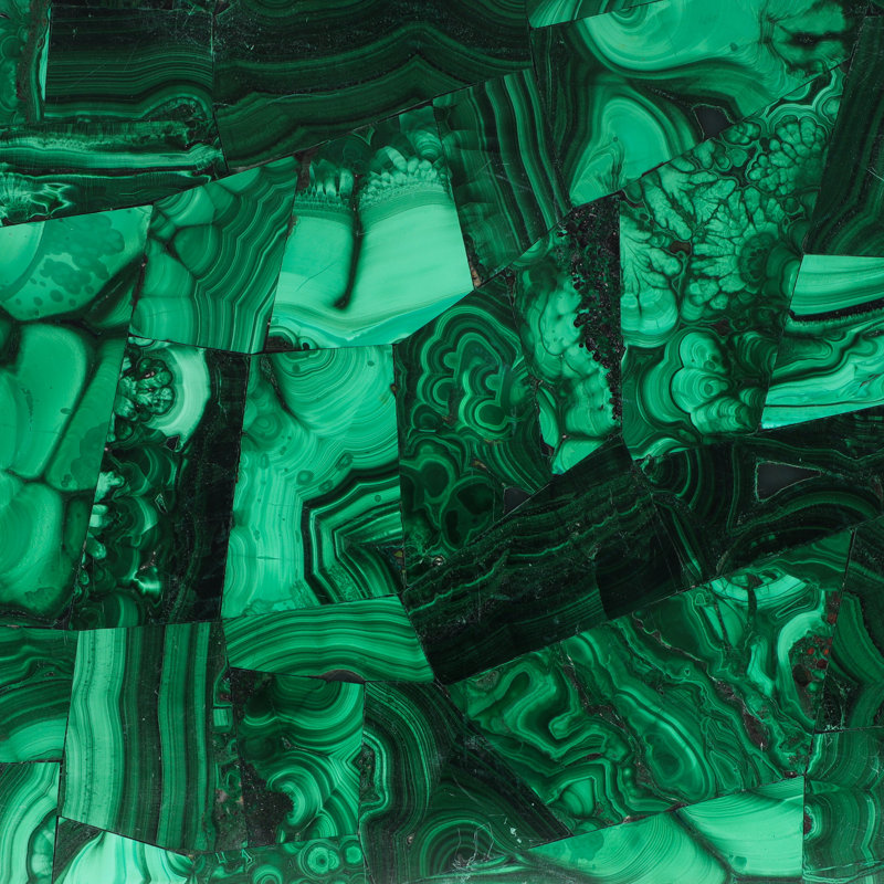 Cannelé Console Table, Malachite