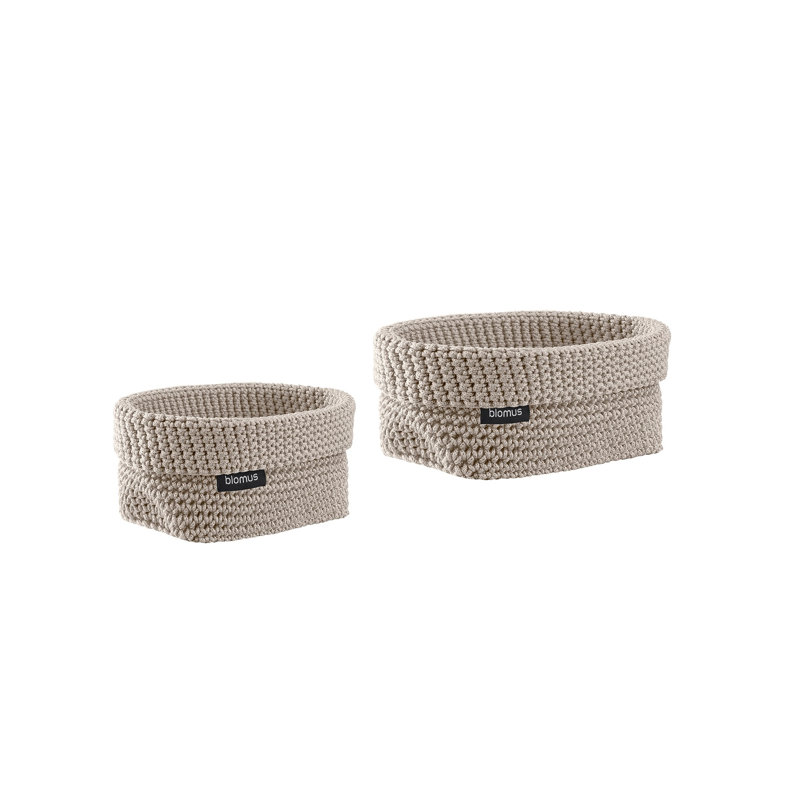 TELA 2 Piece Fabric Basket Set, Moonbeam