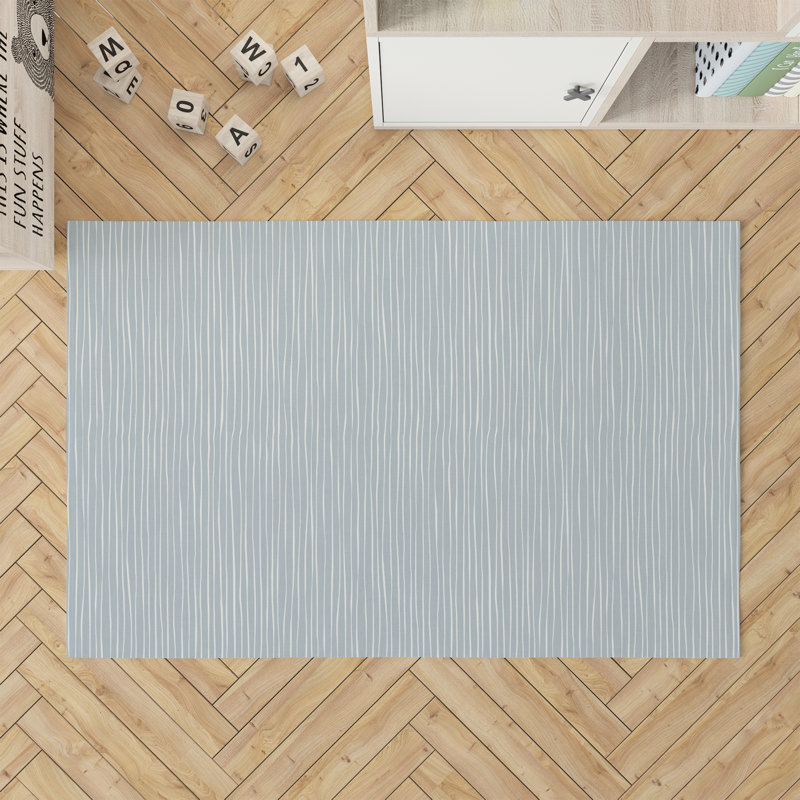Ricky Activity Mat, Slate Blue/Blue, Rectangle 3' x 5'