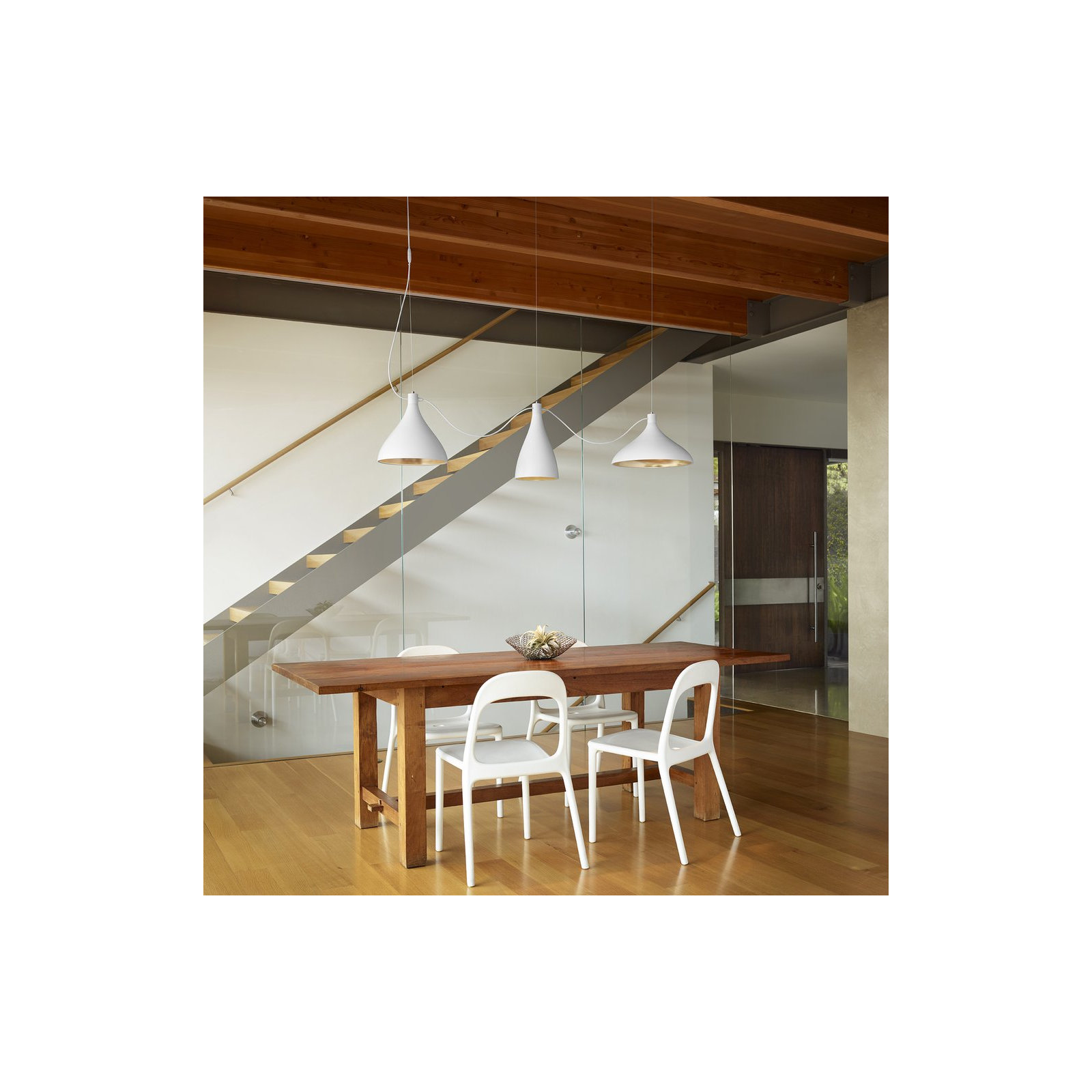 Swell String Mix, White, 134" H x 120" W x 16" D