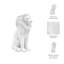 Figurine de lion en polyrésine géométrique Juzefa-1516457282