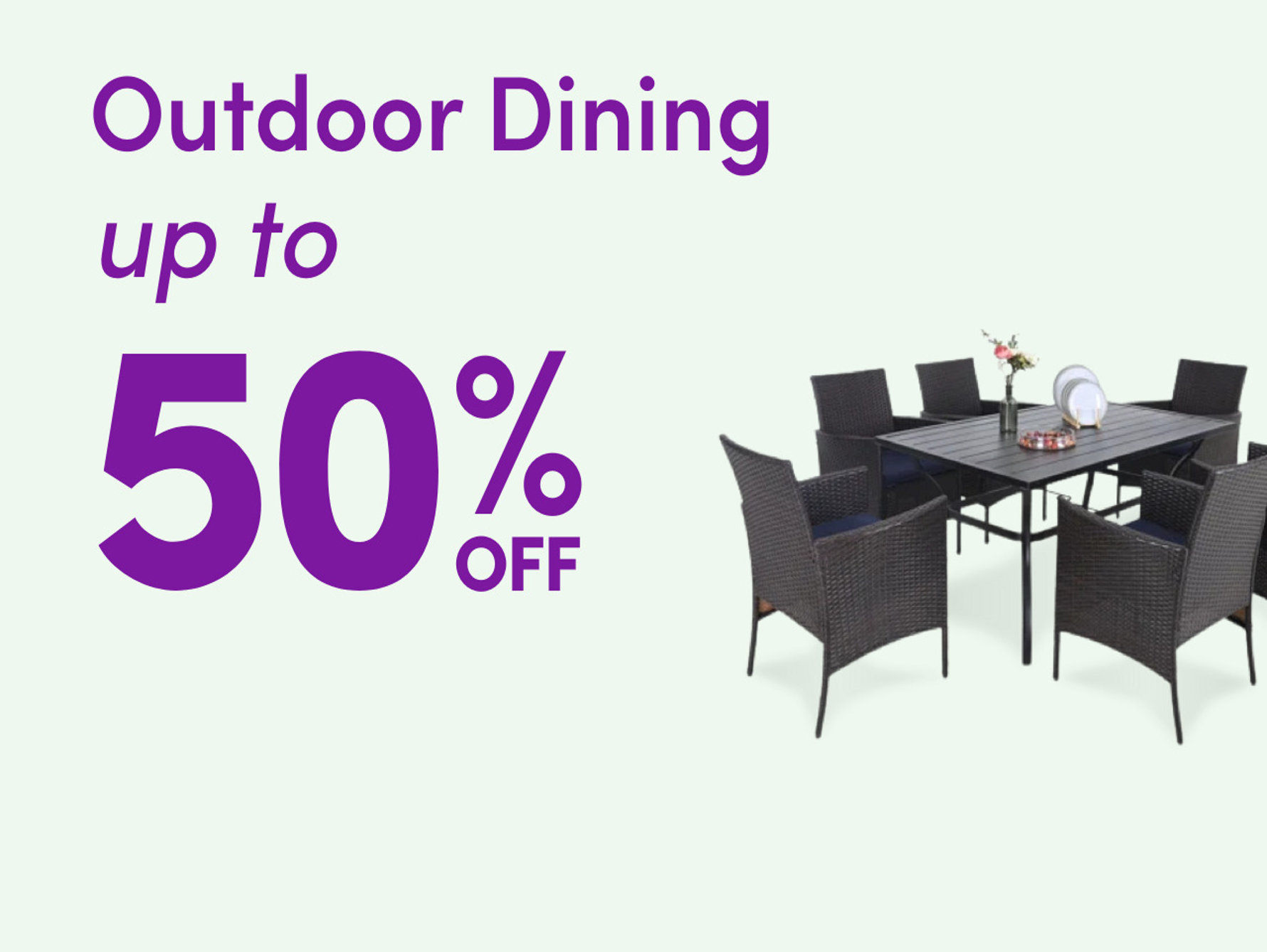Outdoor Dining up to 50% off