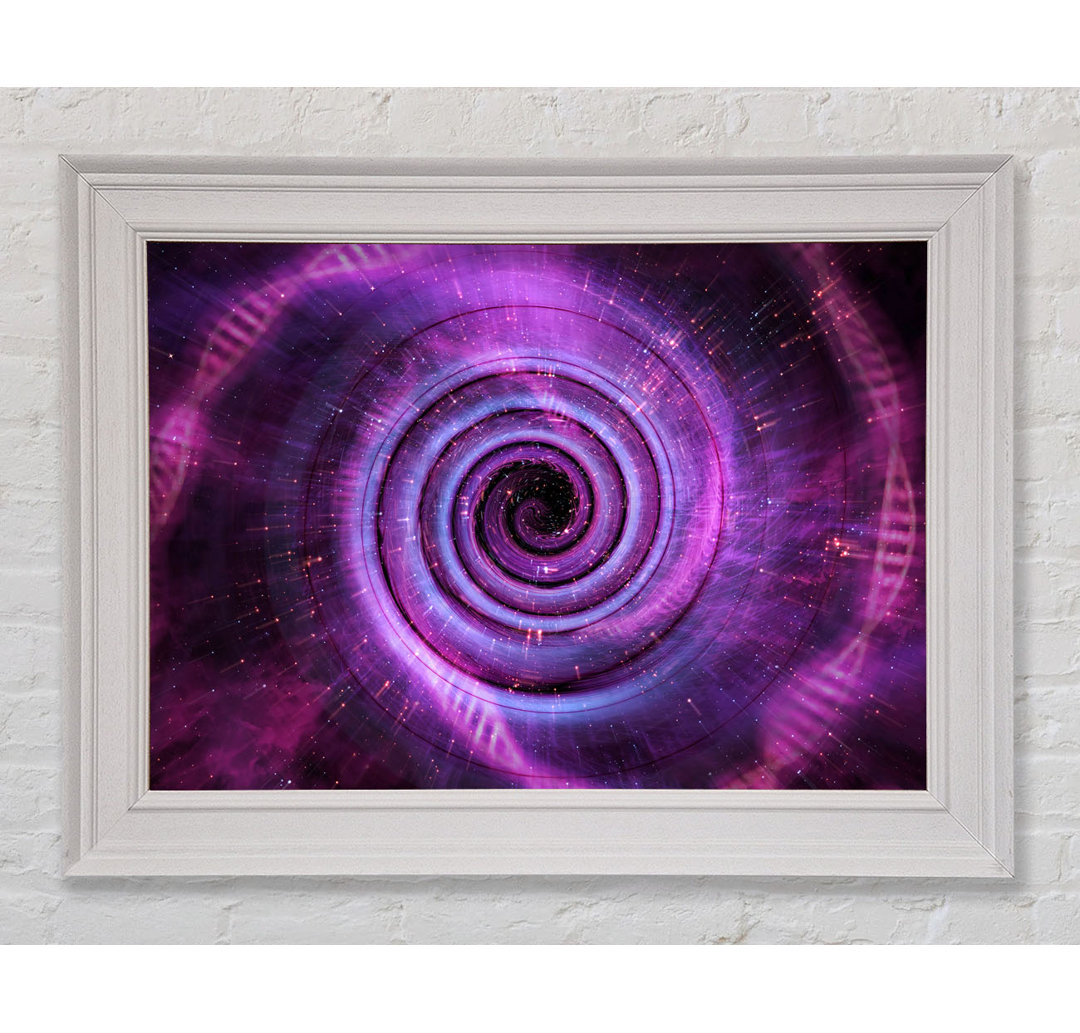 Wormhole Pink Gerahmter Druck