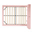 Queen Size Upholstered Floating Bed Frame With LED Lights, Pu Leather Platform Bed With Button-Tufted Headboard, Easy Assembly, No Box Spring Needed, Pink-1188461287
