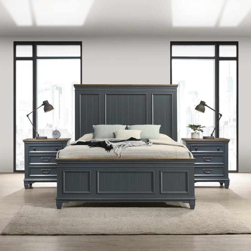 Semaj Piece Bedroom Set, Queen, Blue