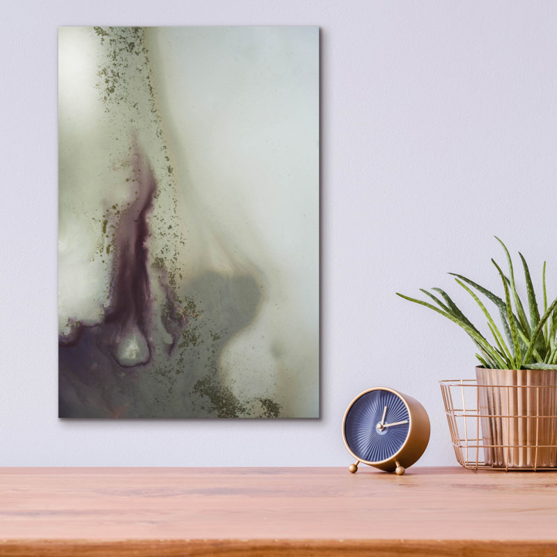 Art mural en verre épique «Tranquility Dance 1» par Petra Meikle de Vlas, 12 po x 16 po