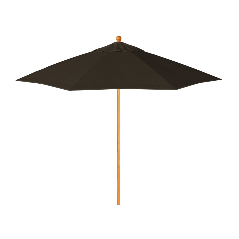 Parasol en bois de teck 9 pi, 103" H x 101" W x 101" D, Moka