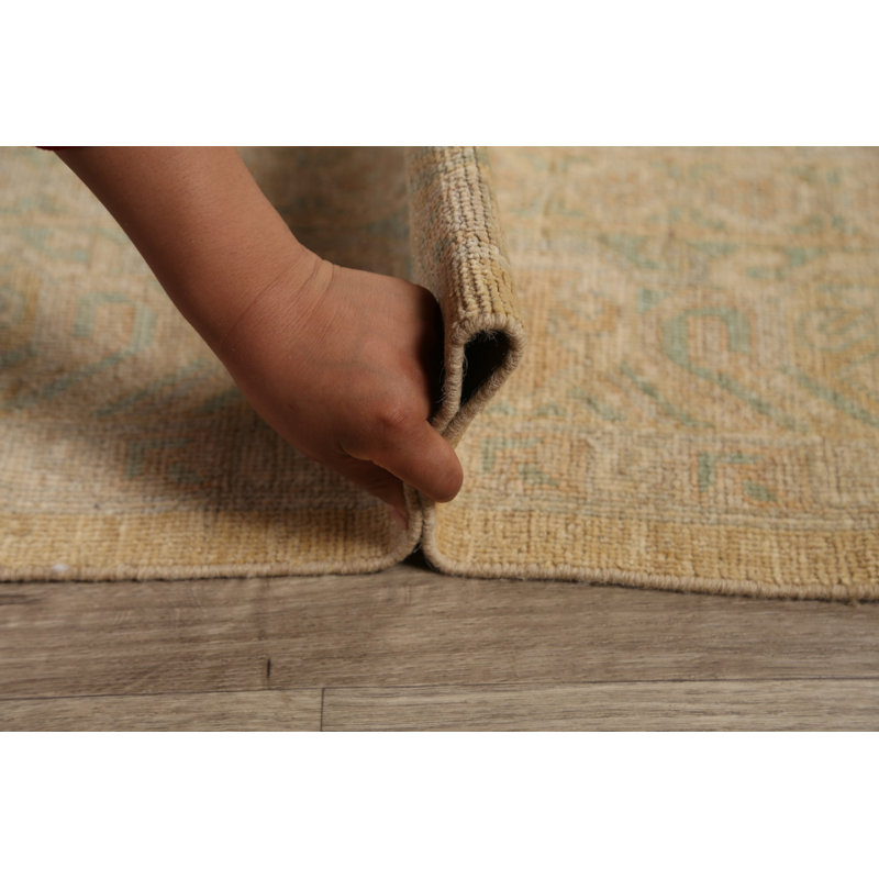 Tapis décoratif en laine de conception unique 8 pi 9 po x 11 pi 9 po noué à la main New Age Khotan