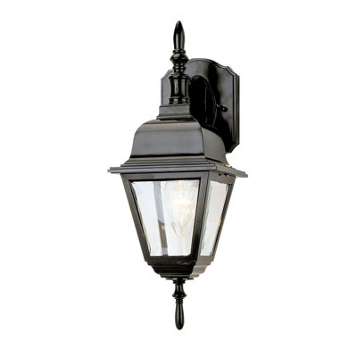 Lanterne murale d’extérieur 1 ampoule noir Lyndon