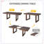Ensemble de table de salle à manger 7 pièces 78 pouces et 6 chaises rembourrées -1731184863