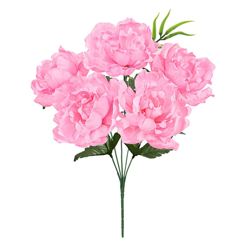 Buisson de pivoines artificielles, Rose