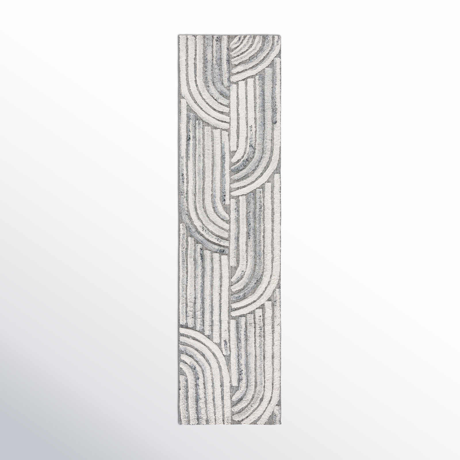 Seri Handmade Dark Gray/Ivory Rug, Runner 2'3" x 9'