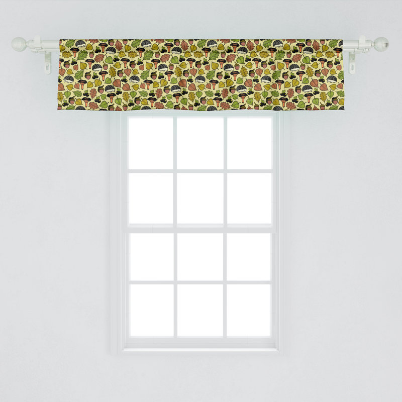 Cantonnière Ambesonne - paquet de 2 feuilles d'automne châtaignier 54 po x 12 po multicolore, L 54 po x L 12 po