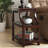 Espresso Side Table with USB Power Dock