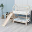 Lit superposé pour enfants avec design de maison, glissade et escalier de rangement fonctionnel-1793586686